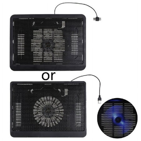 Ywmsfl 12-14 Inch Portable Ultra-Slim Laptop Cooling Pad Stand with Quiet Fans and LED Screen Adjustable Heightening Pad