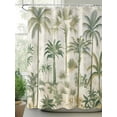thumbnail image 2 of Fsddascl Beach Palm Shower Curtain Set - 54" x 78" Washable Bathtub Curtain with 12 Hooks, Summer Green Coconut Tree Leaf Waterproof Fabric Stall Shower Curtains for Bathroom/Bathtub Décor, 2 of 6
