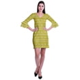 thumbnail image 2 of Moomaya Womens Imprimé Courte Robe Cloche Manches Robes pour les Femmes Vêtements d'Été Occasionnels, 2 of 6