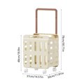 thumbnail image 2 of WEGFTDUOP Portable Foldable Laundry Basket with Wheels & Handle, 1Pc Beige Plastic Organizer(37x30x48cm) , Multi-Use Storage Bin for Dirty Clothes, Toys & Household Items, 2 of 6