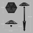 thumbnail image 5 of Gigalumi Warm White Solar LED Landscape Light , Black Aluminum, Waterproof Path Light 2-Pack, 5 of 7
