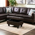 thumbnail image 4 of JESTOP Leather Storage Ottoman, Ottoman with Storage, Rectangle 28.5" Foot Rest Ottomans Stool for Living Room Bedroom, 4 of 7
