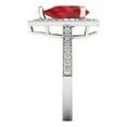 thumbnail image 3 of 2.36 ct Pear Cut Simulated Ruby with Simulated Diamond Halo Accents 18K White Gold Womens Engagement Ring, 3 of 5