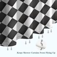 thumbnail image 6 of Black and White Checkerboard Checkered Pattern Shower Curtain 36"x72" ,Bathroom Decorative Shower Curtains Set with 12 Hooks,Modern Waterproof Washable Shower Curtain, 6 of 6