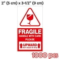 thumbnail image 2 of Red Large Fragile Handle with Care Keep Dry Upward Do Not Trample Shipping Box Warning Stickers Label (STK-03 1000pcs), 2 of 4