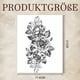 thumbnail image 2 of Tatuaje de rosa, 8 hojas de tatuajes temporales, tatuajes para adultos, tatuaje de flores, tatuaje falso para mujeres, regalo de decoración, tatuaje de brazo para festival (flores grandes), 2 of 7