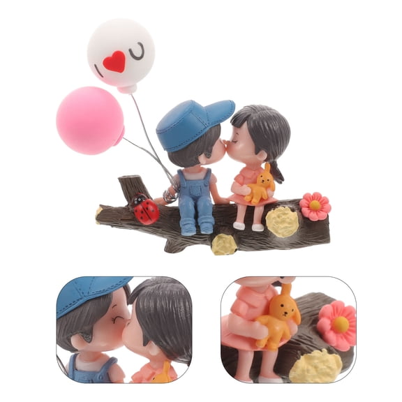 Topbathy 1Set Adorable Car Dashboard Ornament Tree Branch Figurine Assorted Color for Couples