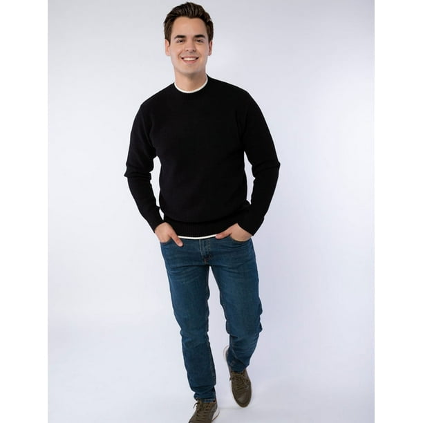 SUÉTER AFELPADO CON CUELLO REDONDO PARA HOMBRE GENERRA Walmart