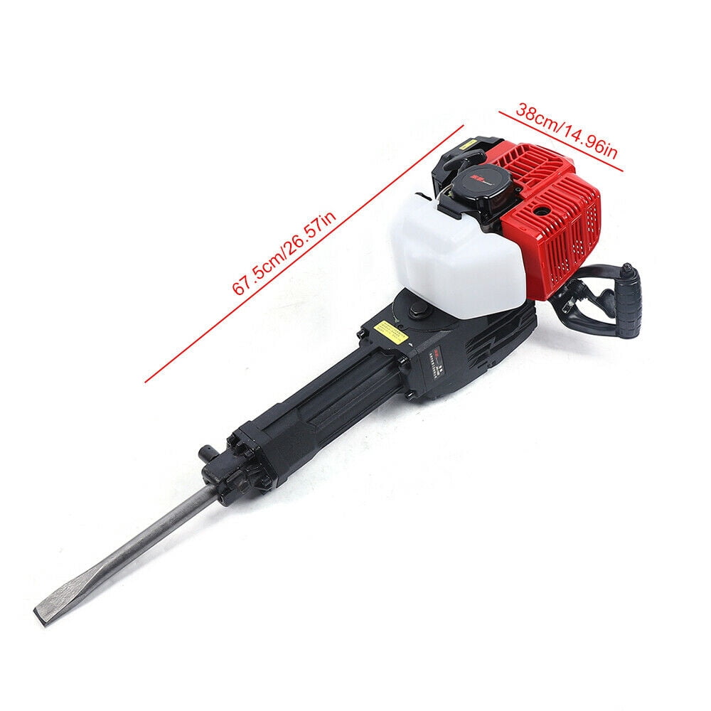 52cc Electric Gas Demolition Jack Hammer Concrete Breaker Drill With Chisel 1.3L 52cc 2Stroke Gas Pick Drill Demolition Jack Hammer Concrete Breaker 1500bpm Gas Powered Demolition Jack Hammer