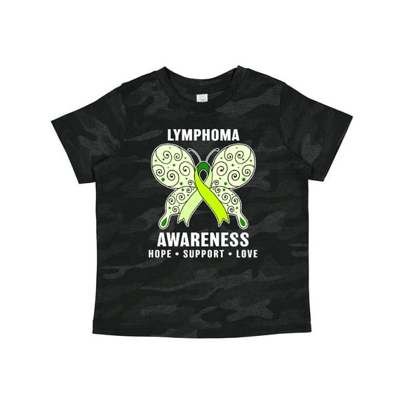Inktastic Lymphoma Awareness Hope Support and Love Boys or Girls Toddler T-Shirt