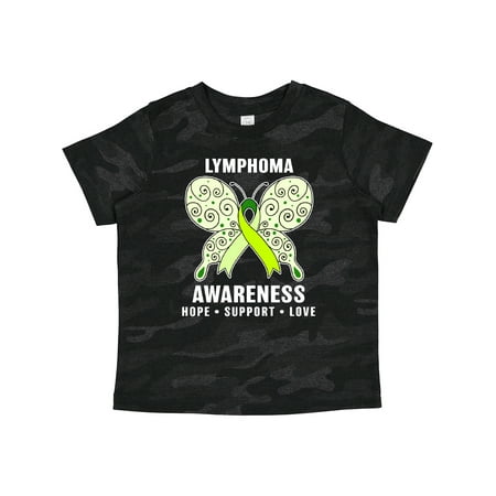 

Inktastic Lymphoma Awareness Hope Support and Love Gift Toddler Boy or Toddler Girl T-Shirt