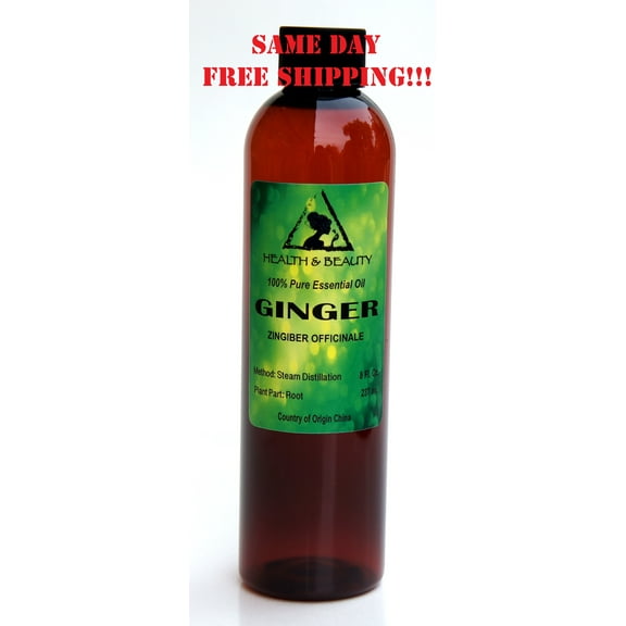 GINGER ESSENTIAL OIL AROMATHERAPY 100% PURE NATURAL 8 OZ