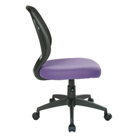 Office Star Products - Ventilated 5-Pointed Star Mesh Fabric Task Chair - Purple