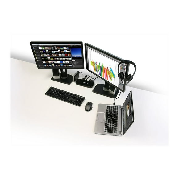 IOGEAR USB 3.0 Universal Docking Station - Docking station - USB - DVI, HDMI - GigE