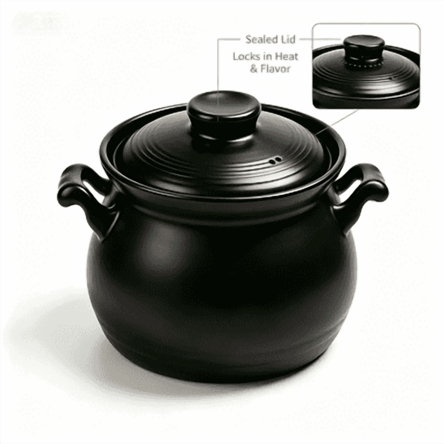 4 Quart Cauldron Slow Cooker with Fixed Ceramic Crock