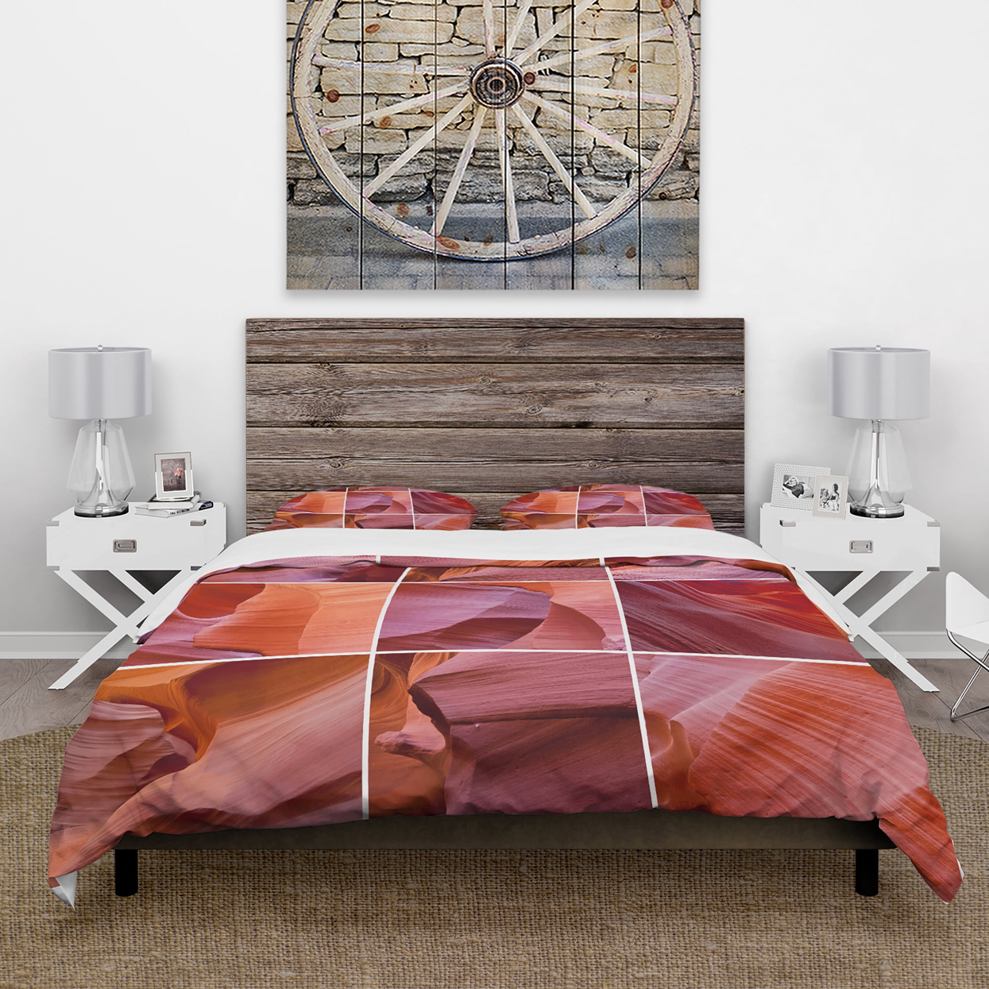 Designart 'Antelope Canyon Collage' Traditional Duvet Cover Set