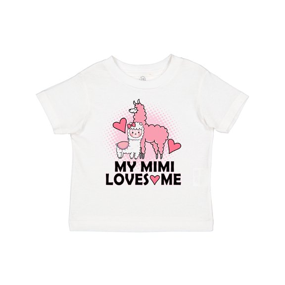Inktastic My Mimi Loves Me Llama Girls Toddler T-Shirt