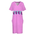 thumbnail image 3 of Vestido de noche caído con bolsillos para mujer estilo diseño Miami Vice colores, 3 of 6
