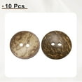 thumbnail image 3 of Botones de cáscara de coco Uxcell de 10 piezas de 50 mm para costura, botones redondos de reemplazo para decoración de ropa, accesorios de bricolaje, marrón, 3 of 6