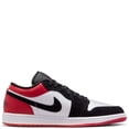thumbnail image 2 of N I-K-E A i r-Jor-dan 1 Low Black Toe White Black Red Men's Shoes brand new IB8971-106, 2 of 5
