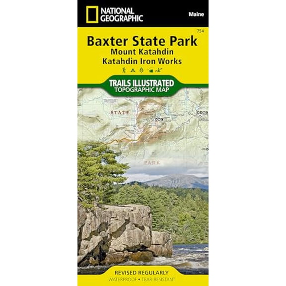Pre-Owned National Geographic Trails Illustrated Map: Baxter State Park Map [Mount Katahdin, Katahdin Iron Works] (Other)