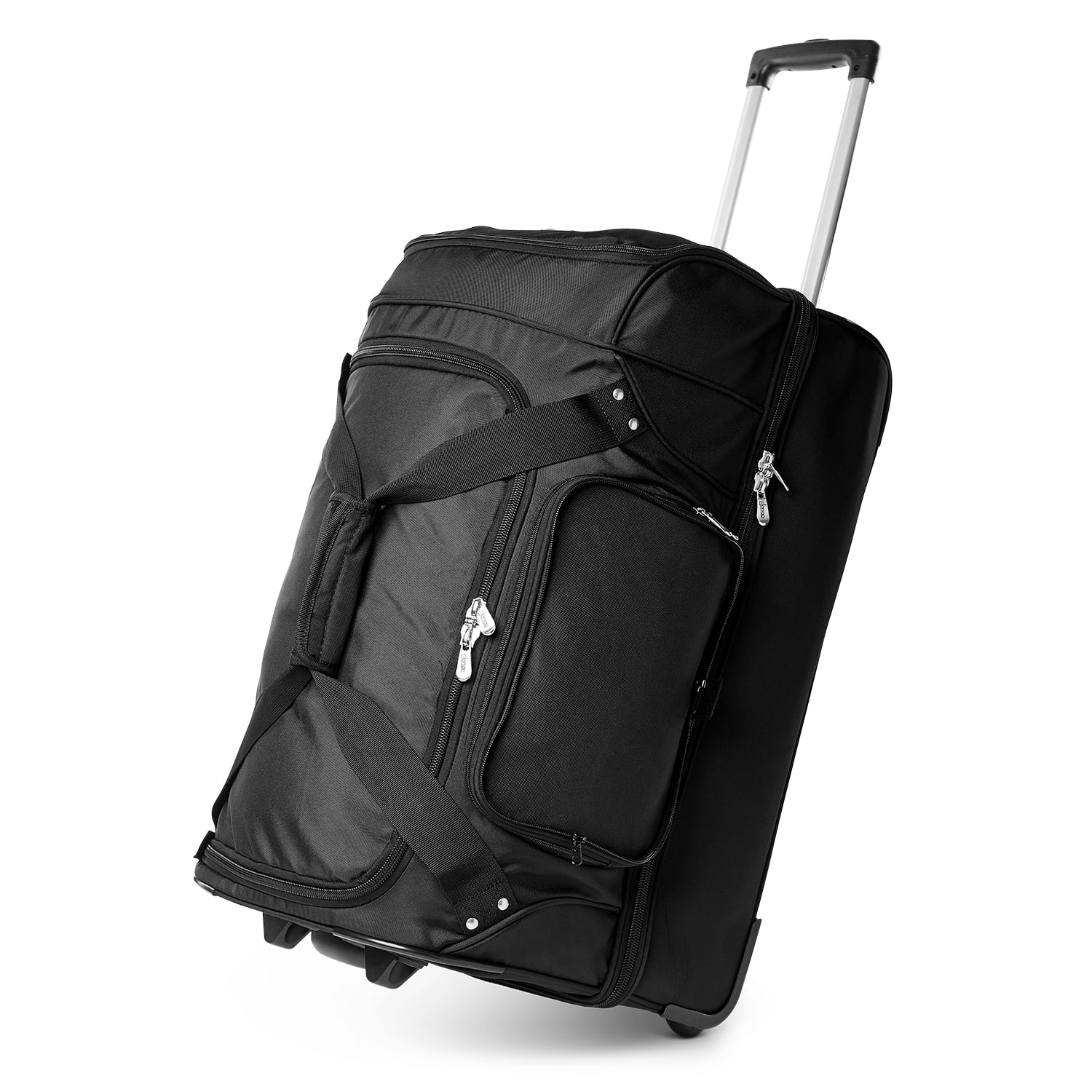 MOJO Ole Miss Rebels Black 27'' 2-Wheel Drop Bottom Rolling Duffel Bag