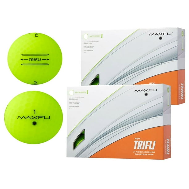 Maxfli 2023 TriFli MATTE GREEN Golf Balls 3 Piece Ionomer Construction