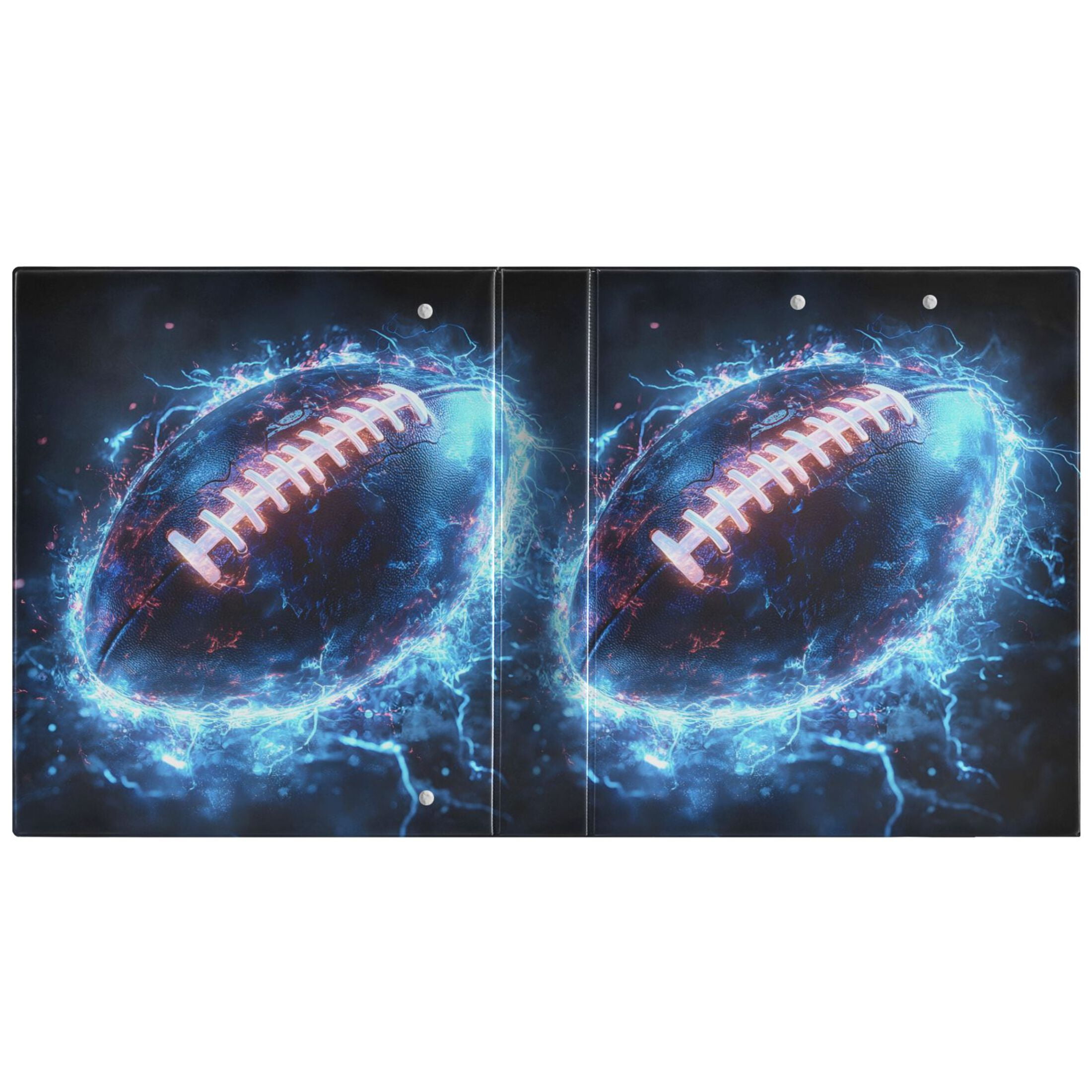 joogoo Cool Football Hardcover 3 Ring Binder 1.5" Round Rings Interior Pockets Binders Organizer 1 Pack