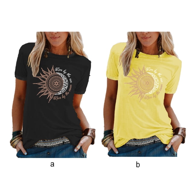 Qarigey Camiseta De Textura Suave Y Transpirable Para La Clase De Verano Camiseta De Manga Corta Con Cuello Camiseta Jeans Prendas para la parte del cuerpo Amarillo METRO
