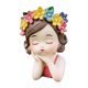 thumbnail image 2 of Maceta de niña, florero, escultura, regalo vívido, decorativo, lindo organizador de plantas Abrigo rosa, 2 of 9