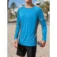 thumbnail image 6 of Charmo Mens Long Sleeve Swim Shirts Sun Protection UPF 50+ Rashguard Athletic Workout Hiking Swimwear Tops, 6 of 8