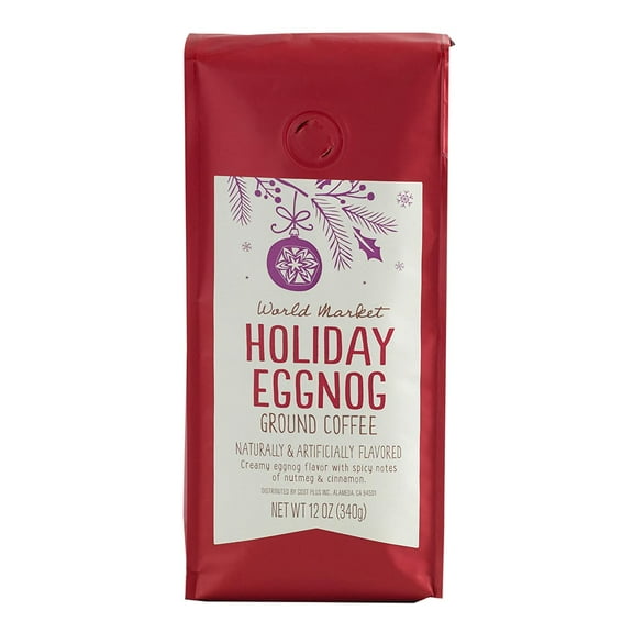 World Market Holiday Limited Edition Ground Coffee (Holiday Eggnog, 1 Pack)