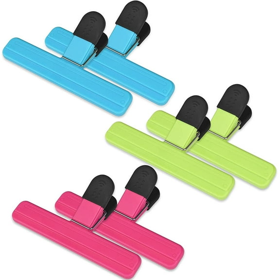 6 Large Chip Clips, Bag Clips for Food, Snack Clips for Kitchen Clips
