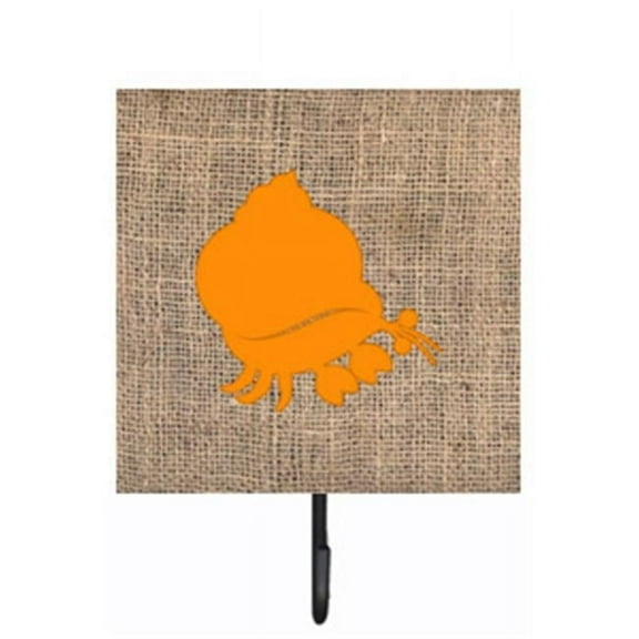 Carolines Treasures BB1102-BL-OR-SH4 Hermit Crab Burlap And Orange Leash Or Key Holder