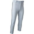 thumbnail image 2 of CHAMPRO Triple Crown 2.0 Tapered Bottom Baseball Pants with Braid, Adult X-Large, White, Black, 2 of 2