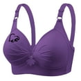 thumbnail image 1 of Women's Printed Plus Size Daily Bra Underwear Without Underwire, 1 of 8