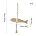 thumbnail image 3 of YIMWNYI Solid Wood Fish Shaped Doorbell, Handmade Wall Hanging Decor, Unique Housewarming Gift, Metal Pendant Chime, Versatile Home Decoration, 3 of 6