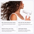 thumbnail image 4 of KENZZI Salon Pro+ Ionic Hair Dryer, 1300W High-Speed 110,000 RPM Brushless Motor with LED Display, White, 4 of 11
