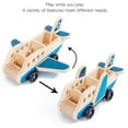 thumbnail image 4 of Gifts for Kids! Fwttom Toy Cars, Wooden Transportation Toys Children's Educational Toys Wooden Trailer Airplane Model, 4 of 9