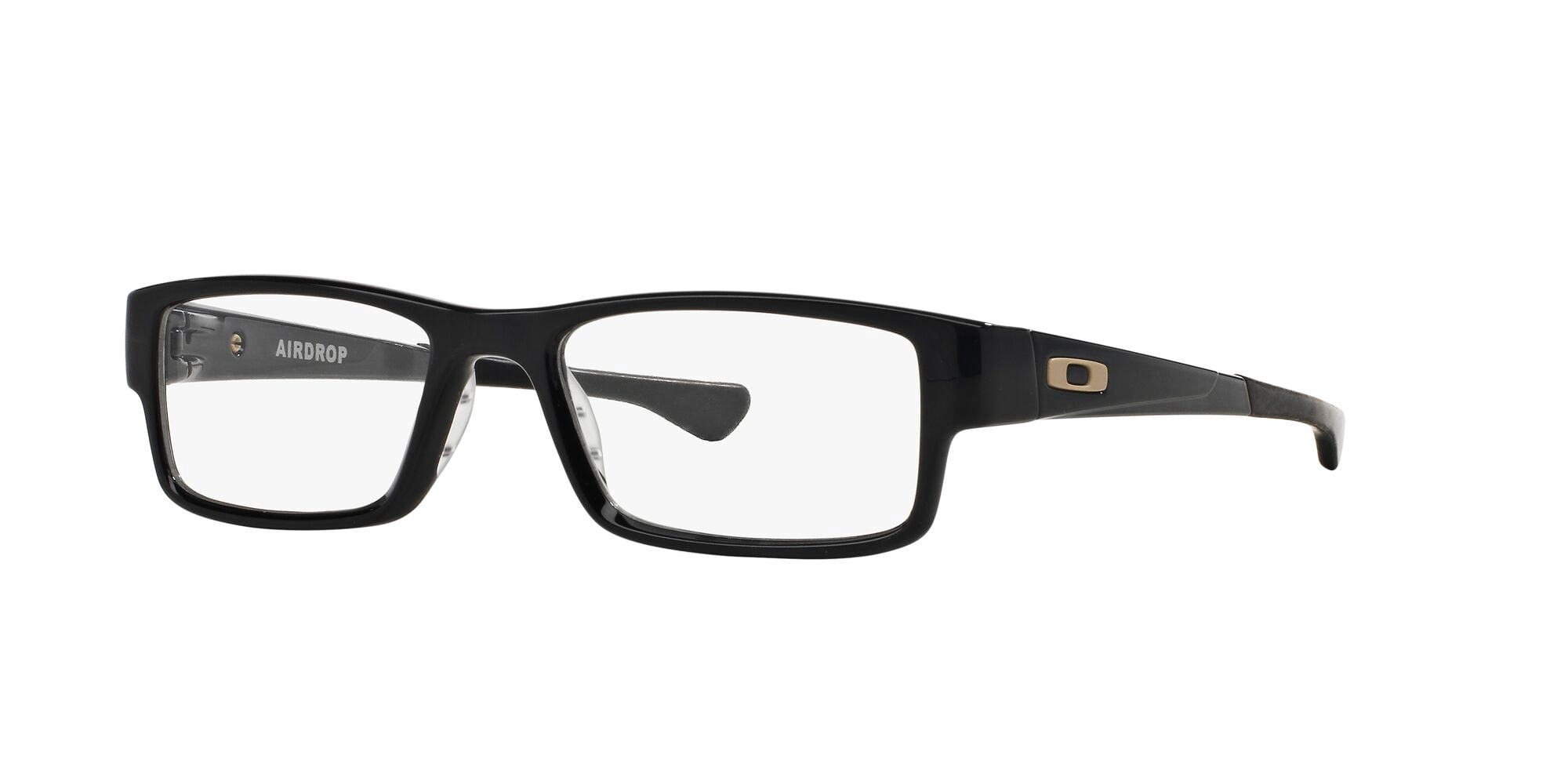 Oakley Airdrop Optical Glasses, Rectangular Eyeglasses with Demo Lenses, Size 57, Black Ink