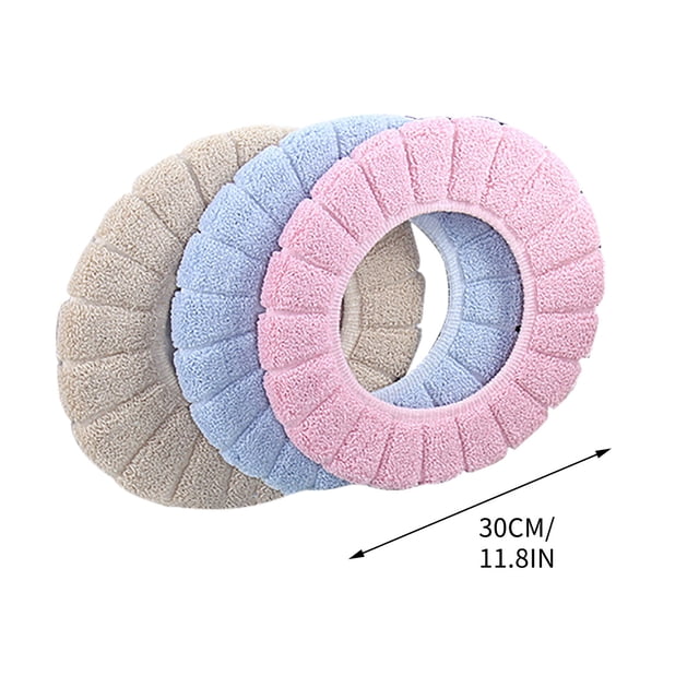 shyuyusa Winter Warm Knitted Toilet Seat Cushion - Thickened Washable Cover For Household Bathroom Comfort And Coziness