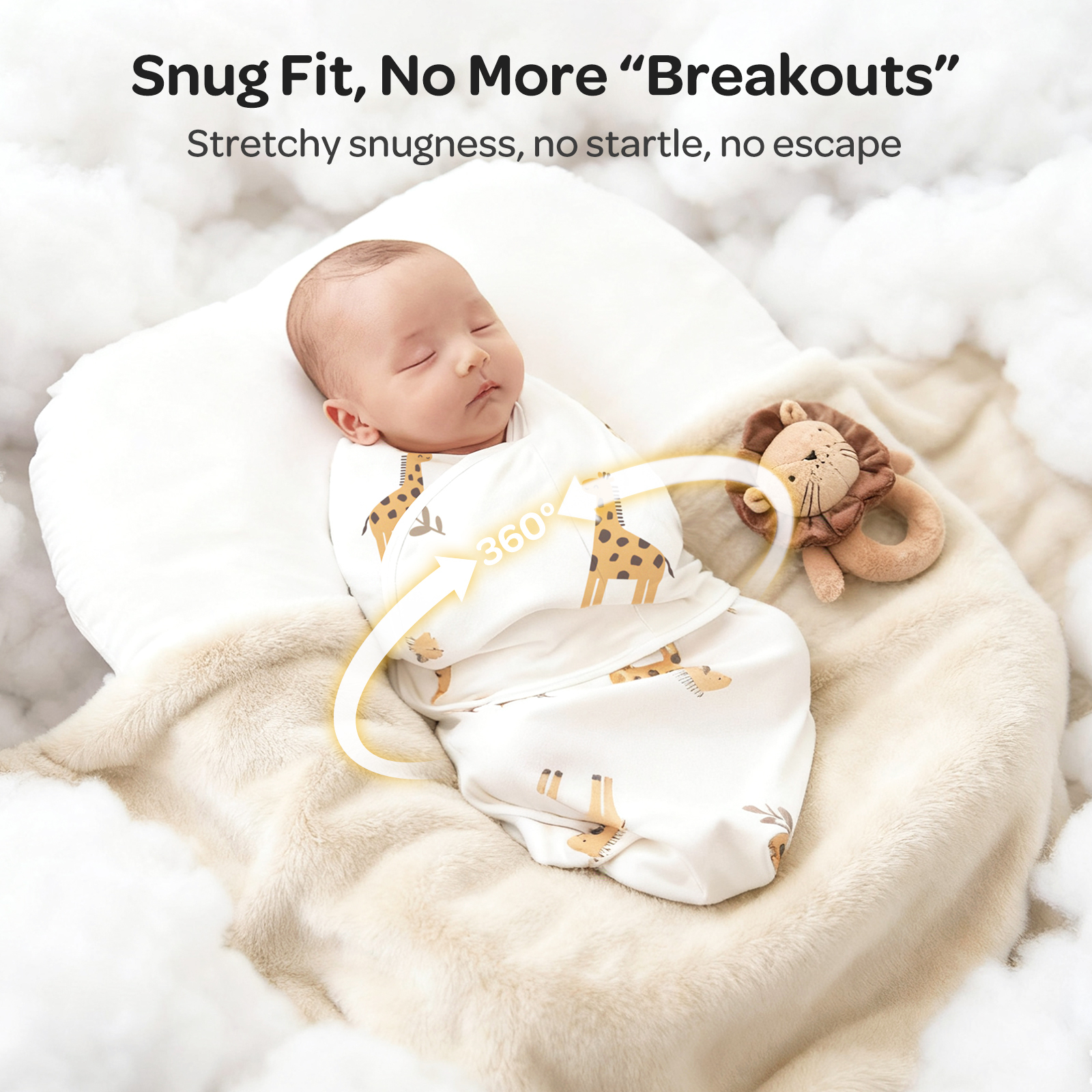 Momcozy Swaddles for Newborns,Quiet Fastner Suitable for Infant 0-3 Months,New-Parent-Friendly,Reduce Startle Reflex,Boys Girls,2-pack,Bravery