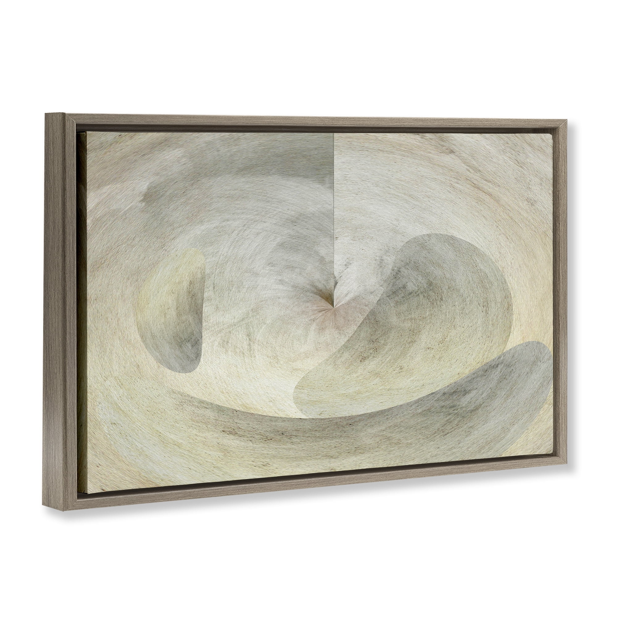 Stupell Industries Curving Freeform Abstract Abstract Painting Brown Floater Framed Canvas Art Print Wall Art, 25 x 17