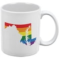 thumbnail image 1 of LGBT Maryland State Gay Pride Rainbow White All Over Coffee Mug, 1 of 1