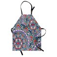 thumbnail image 1 of Vintage Apron Abstract Graphic Ornamental Hand Drawn Artwork with Ancient Circular Floral Motifs, Unisex Kitchen Bib Apron with Adjustable Neck for Cooking Baking Gardening, Multicolor, by Ambesonne, 1 of 3