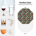 thumbnail image 6 of Naloa Daisies Flowers Leather Coasters for Drinks, Durable Drink Coasters 4 Set for Tabletop Protection, Luxurious Home Décor and Housewarming Gift ( {designName})Octagon, 6 of 6