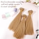 thumbnail image 5 of Kit de 5 extensiones de cabello para pelucas, 15,5 cm, liso y corto, de fibra resistente al calor, para la confección de extensiones de cabello. Incluye pelo de camello para manualidades., 5 of 9