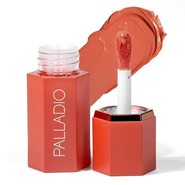 Palladio Rubor Líquido para Mejillas y Labios 2 en 1 Maquillaje, Rubor Facial, Fórmula Liviana en Cr