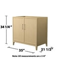 thumbnail image 6 of Wyndham Collection Wch717136s-Cx-Mxx Elan 35" Single Free Standing Vanity Cabinet Only -, 6 of 7