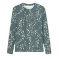thumbnail image 4 of Jamicy Chandails en Molleton pour Femmes Mode Printemps 2025 Manches Longues Col Rond Imprimé Ample Décontracté Pull Tee Tops Vêtements d'Automne, 4 of 4